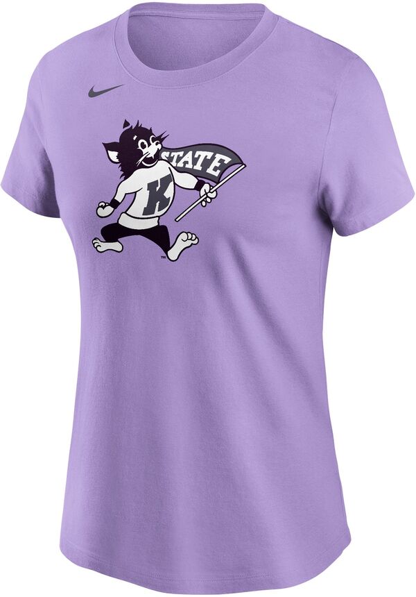 ナイキ レディース Tシャツ トップス Nike Women's Kansas State Wildcats Lilac Willie Flag Sport T-Shirt