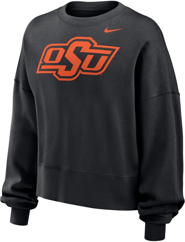 ナイキ レディース パーカー・スウェット アウター Nike Women's Oklahoma State Cowboys Black Club Fleece Phoenix Crew Neck Sweatshiの通販は