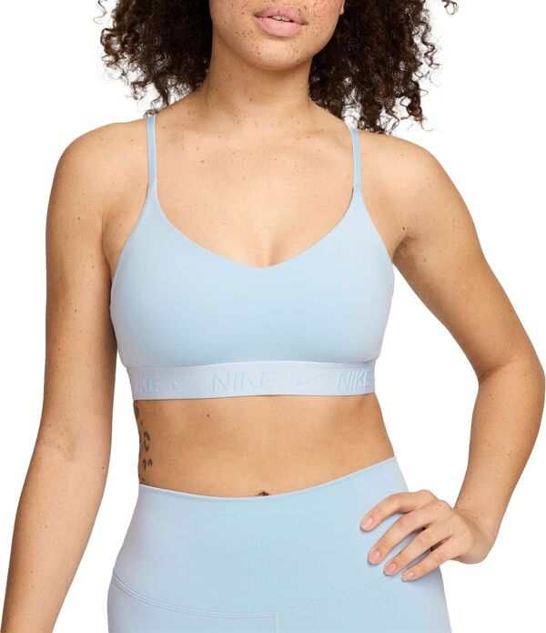 ナイキ レディース ブラジャー アンダーウェア Nike Women's Indy Light Support Padded Adjustable Sports Bra Lt Armory Blue