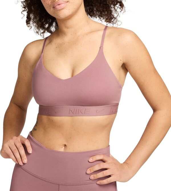 ナイキ レディース ブラジャー アンダーウェア Nike Women's Indy Light Support Padded Adjustable Sports Bra Smokey Mauve