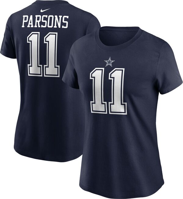 ナイキ レディース Tシャツ トップス Nike Women's Dallas Cowboys Micah Parsons #11 Navy T-Shirt 13,980円