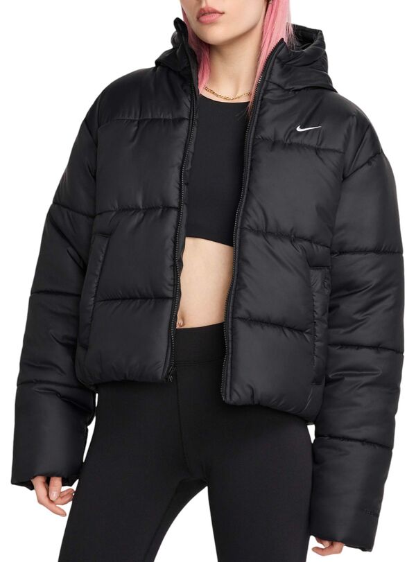 ナイキ レディース ジャケット・ブルゾン アウター Nike Women's Sportswear Classic Puffer Therma-FIT Loose Hooded Jacket Blackの通販は 26,520円
