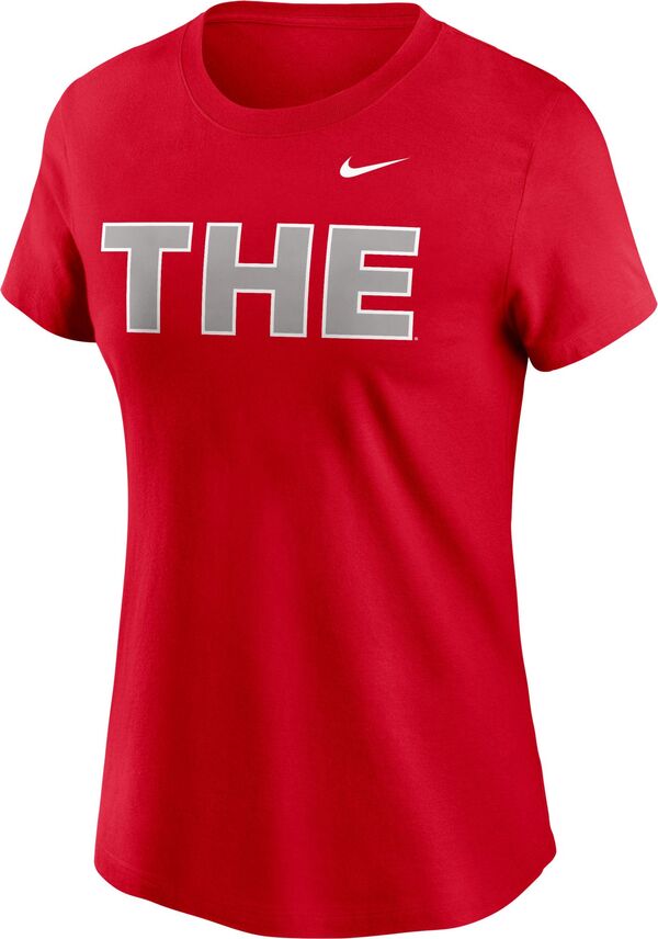 ナイキ レディース Tシャツ トップス Nike Women's Ohio State Buckeyes Red The OSU T-Shirtの通販は
