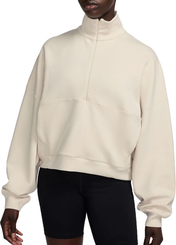 ナイキ レディース パーカー・スウェット アウター Nike Women's 24.7 ImpossiblySoft Oversized 1/2 Zip Sweatshirt Lt Orewood Brn/Ltの通販はパーカー