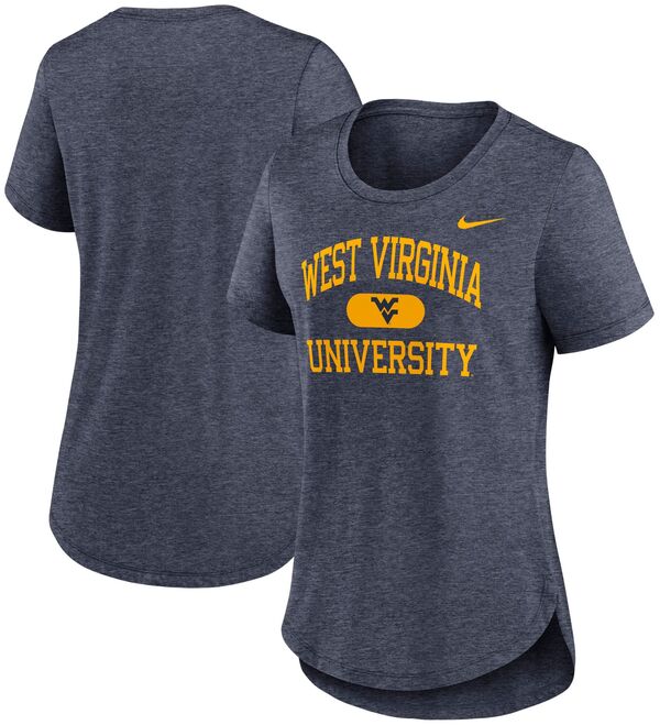 ナイキ レディース Tシャツ トップス Nike Women's West Virginia Mountaineers Navy Heather Tri-Blend V-Neck T-Shirtの通販は ナイキ レディース Tシャツ トップス Nike Women's West Virginia Mountaineers Navy Heather Tri-Blend V-Neck T-Shirtの通販は
