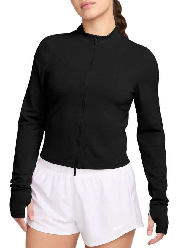 ナイキ レディース ジャケット・ブルゾン アウター Nike Women's Zenvy Dri-FIT Full-Zip Long-Sleeve Top Black