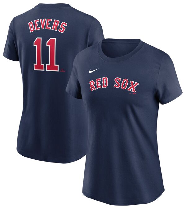 ナイキ レディース Tシャツ トップス Nike Women's Boston Red Sox Rafael Devers #11 Navy Home T-Shirtの通販はTシャツ