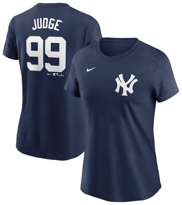 ナイキ レディース Tシャツ トップス Nike Women's New York Yankees Aaron Judge #99 Navy Home T-Shirt