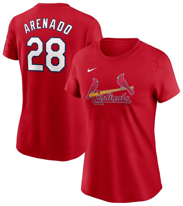 ナイキ レディース Tシャツ トップス Nike Women's St. Louis Cardinals Nolan Arenado #28 Red Home T-Shirtの通販はTシャツ