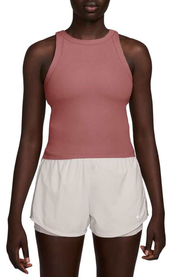 ナイキ レディース タンクトップ トップス Nike Women's Zenvy Rib Dri-FIT Tank Top Canyon Pink