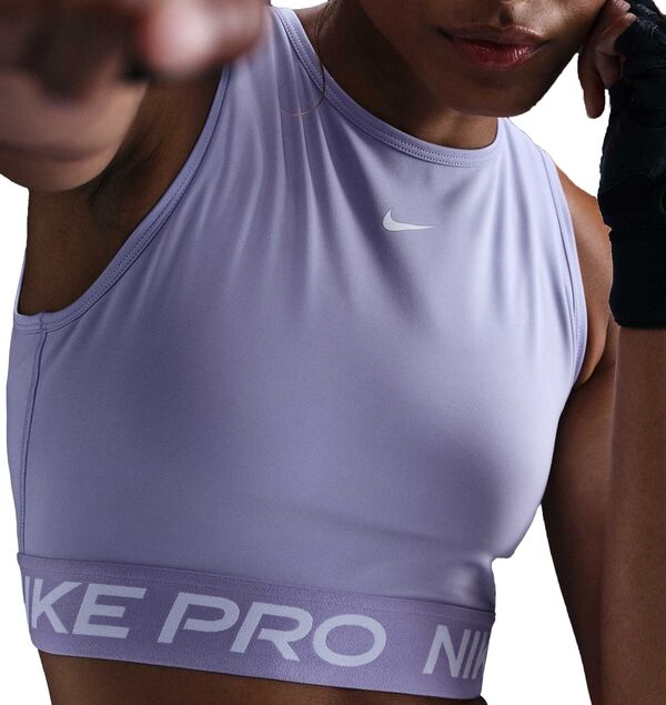 ナイキ レディース シャツ トップス Nike Women's Pro Dri-FIT Cropped Tank Top Lilac Ice