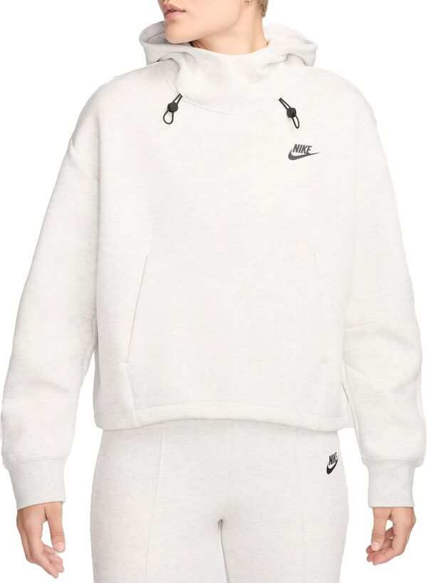 ナイキ レディース パーカー・スウェット アウター Nike Women's Sportswear Tech Fleece Oversized Hoodie Light Grey