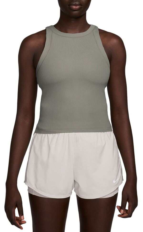 ナイキ レディース タンクトップ トップス Nike Women's Zenvy Rib Dri-FIT Tank Top Light Army