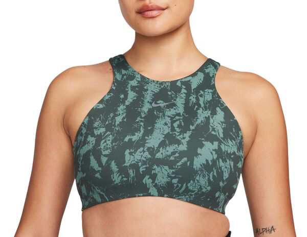 ナイキ レディース ブラジャー アンダーウェア Nike Women's One Strappy Back Medium-Support Lightly Lined Printed Sports Bra Vintag