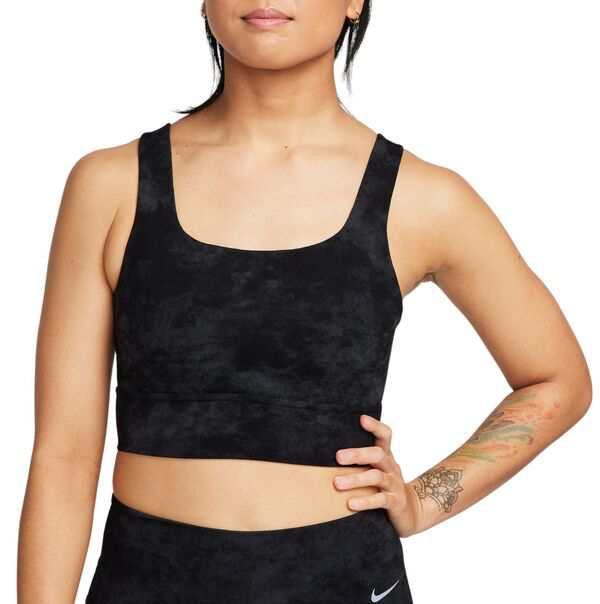 ナイキ レディース ブラジャー アンダーウェア Nike Women's Zenvy Tie-Dye Medium-Support Padded Longline Sports Bra Black