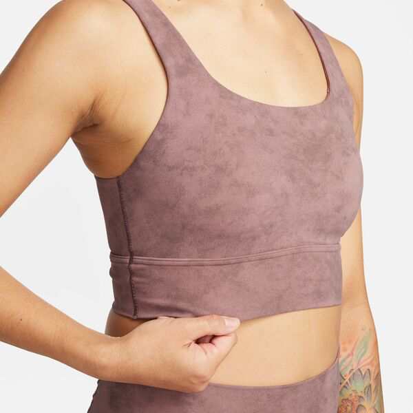 ナイキ レディース ブラジャー アンダーウェア Nike Women's Zenvy Tie-Dye Medium-Support Padded Longline Sports Bra Smokey Mauve