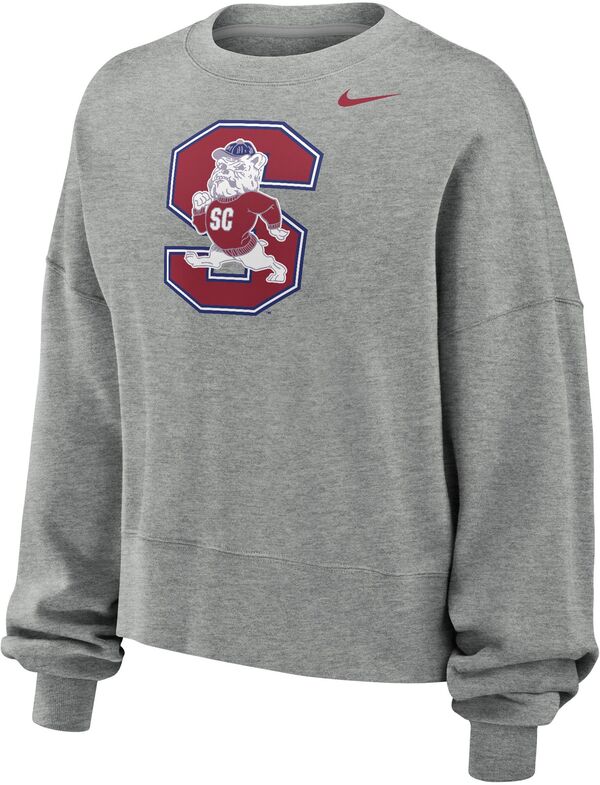 ナイキ レディース パーカー・スウェット アウター Nike Women's South Carolina State Bulldogs Grey Club Fleece Phoenix Crew Neck Swの通販は