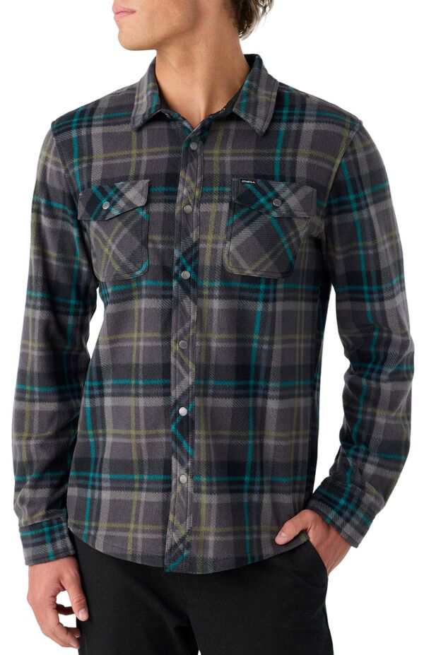 オニール メンズ シャツ トップス O'Neill Men's Glacier Plaid Superfleece Shirt Graphiteの通販はカジュアルシャツ