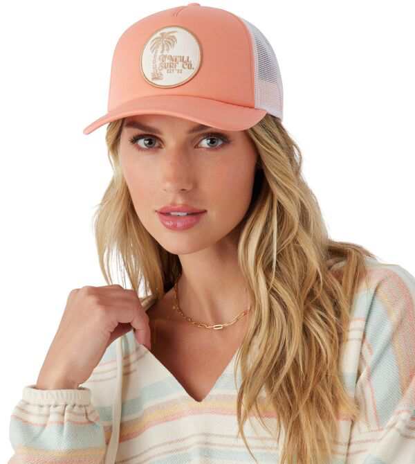 オニール レディース シャツ トップス O'Neill Women's Ravi Patch Trucker Hat Burnt Coral