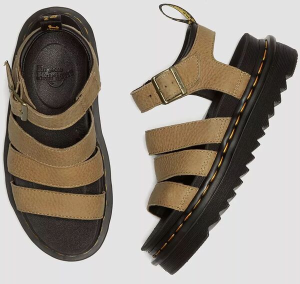 ドクターマーチン レディース サンダル シューズ Dr. Martens Women's Blair Tumbled Nubuck Leather Sandals Tanの通販は