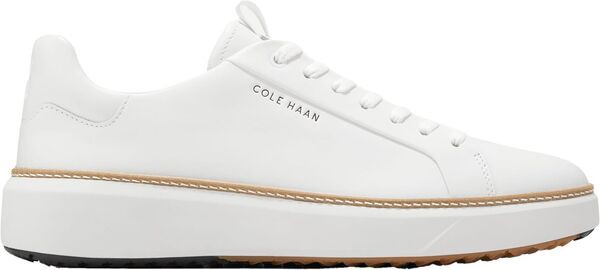 コールハーン メンズ スニーカー シューズ Cole Haan Men's Grand Pro Topspin Golf Shoes White/Natural