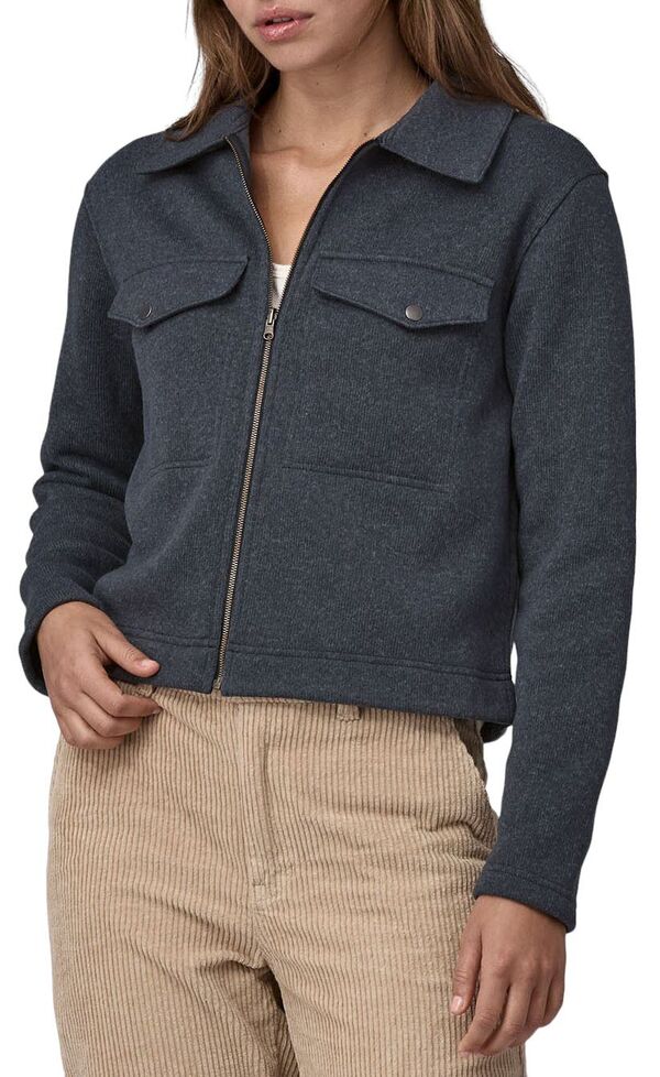 パタゴニア レディース ジャケット・ブルゾン アウター Patagonia Women's Better Sweater Zippered Chore Jacket Pitch Blueの通販は