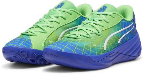 プーマ レディース スニーカー シューズ PUMA All-Pro NITRO Basketball Shoes Blue/Green