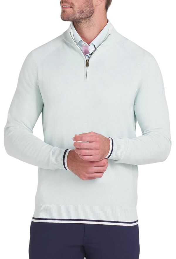 プーマ メンズ パーカー・スウェット アウター PUMA x Arnold Palmer Men's Knit Golf 1/4 Zip Peaceful Blueの通販は