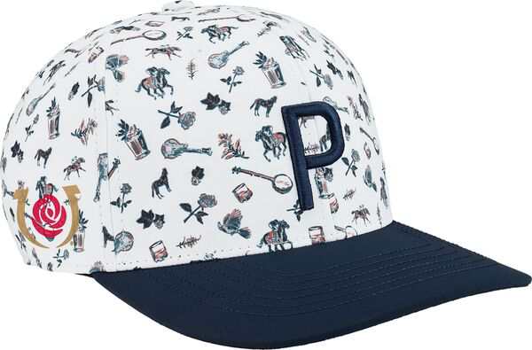 プーマ メンズ 帽子 アクセサリー Puma Men's Superfecta P Tech Kentucky Derby Hat White Glow/Deep Navy