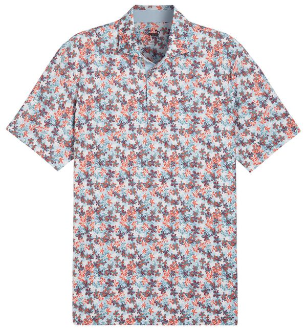 プーマ メンズ ポロシャツ トップス PUMA Men's MATTR Lillie Golf Polo Redmazing/Silver Skyの通販は