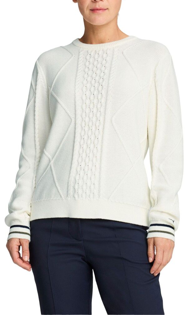 プーマ レディース ニット・セーター アウター Puma Women's Kate Cable Knit Golf Sweater Warm Whiteの通販は