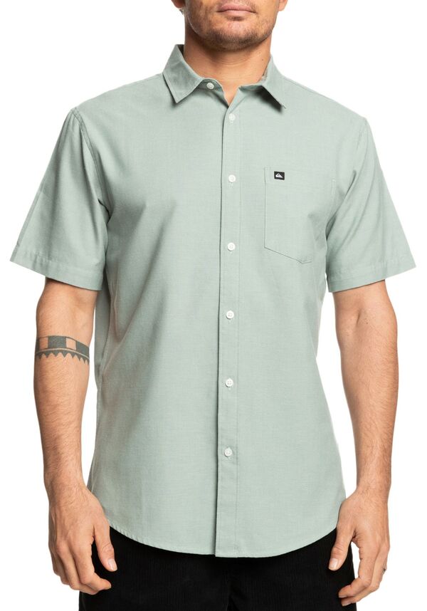 クイックシルバー メンズ シャツ トップス Quiksilver Men's Shoreline Classic Short Sleeve Woven Shirt CHINOIS GREEN