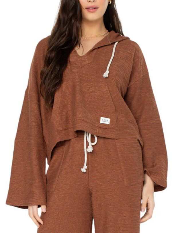 ロキシー レディース パーカー・スウェット アウター Roxy Women's Rich Coast Solid Hoodie Carob Brown