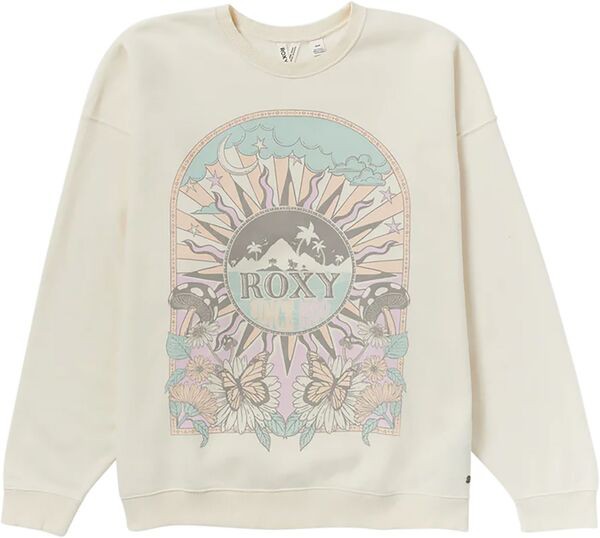 ロキシー レディース パーカー・スウェット アウター Roxy Women's Lineup Oversized Crew Sweatshirt Egret