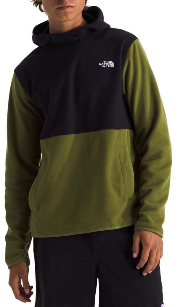 ノースフェイス メンズ パーカー・スウェット アウター The North Face Men's Glacier Fleece Pullover Forest Olive/Tnf Blackの通販は