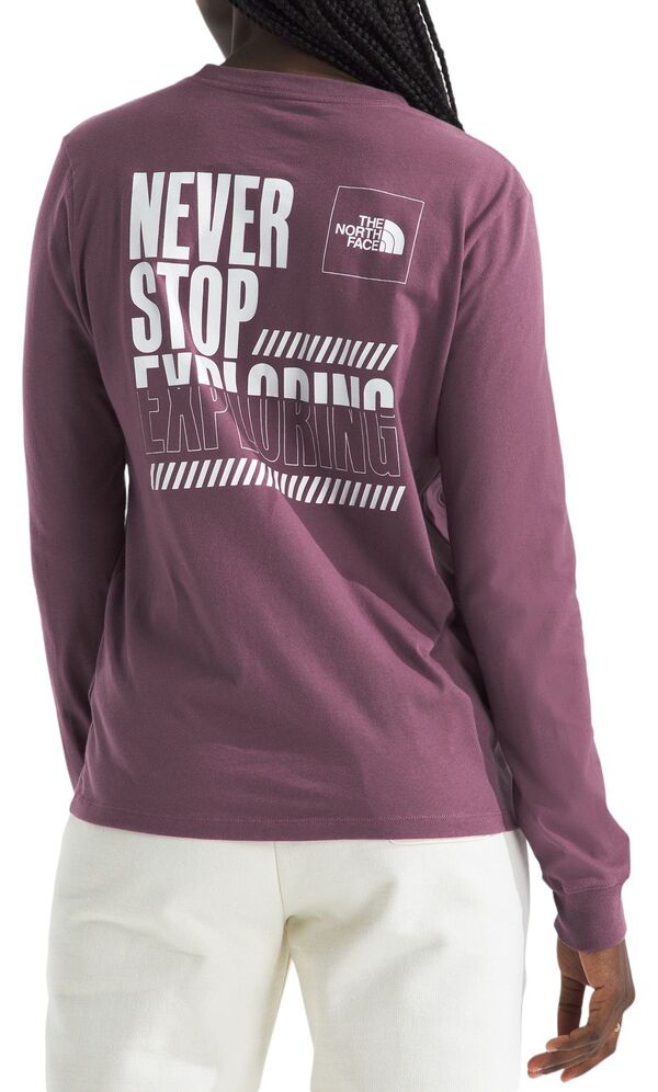 ノースフェイス レディース Tシャツ トップス The North Face Women's Brand Proud Long Sleeve T-Shirt Midnight Mauve ノースフェイス レディース Tシャツ トップス The North Face Women's Brand Proud Long Sleeve T-Shirt Midnight Mauve