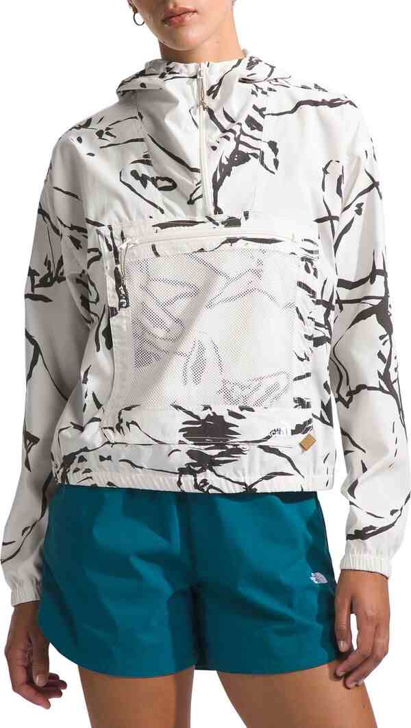 ノースフェイス レディース パーカー・スウェット アウター The North Face Women's Class V Pullover White Dune Coyote Print