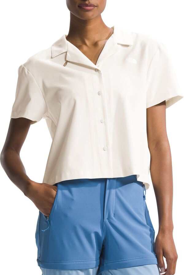 ノースフェイス レディース シャツ トップス The North Face Women's First Trail Short Sleeve Shirt White Dune