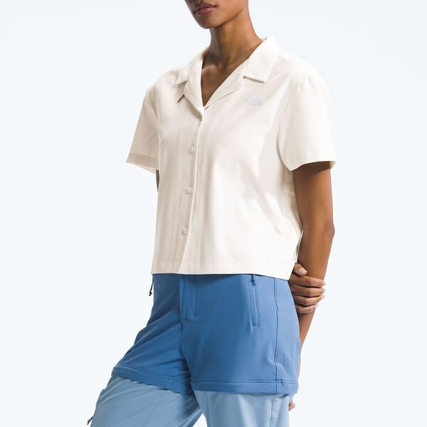 ノースフェイス レディース シャツ トップス The North Face Women's First Trail Short Sleeve Shirt White Dune