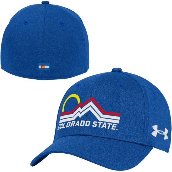アンダーアーマー メンズ 帽子 アクセサリー Under Armour Adult Colorado State Rams Royal Blitzing Adjustable Hatの通販は