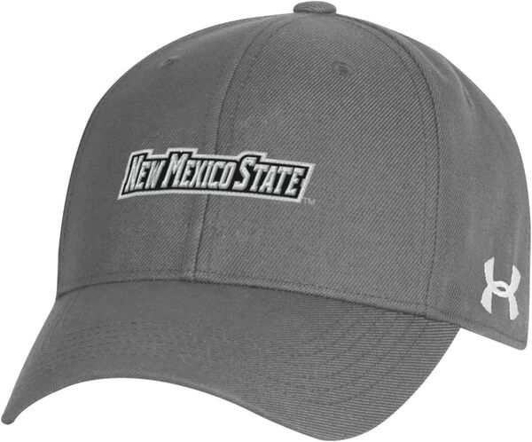 アンダーアーマー メンズ 帽子 アクセサリー Under Armour Adult New Mexico State Aggies Grey Structured OTS Adjustable Hat