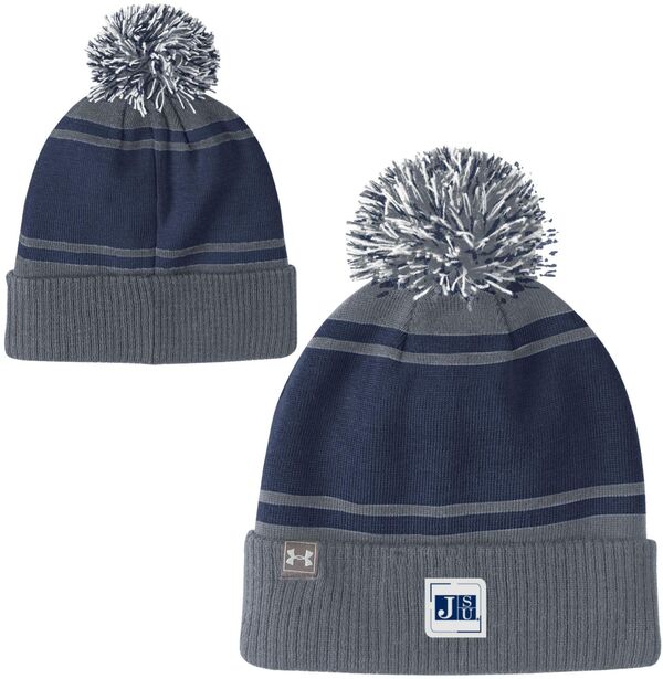 アンダーアーマー メンズ 帽子 アクセサリー Under Armour Adult Jackson State Tigers Grey Pom Knit Beanieの通販は