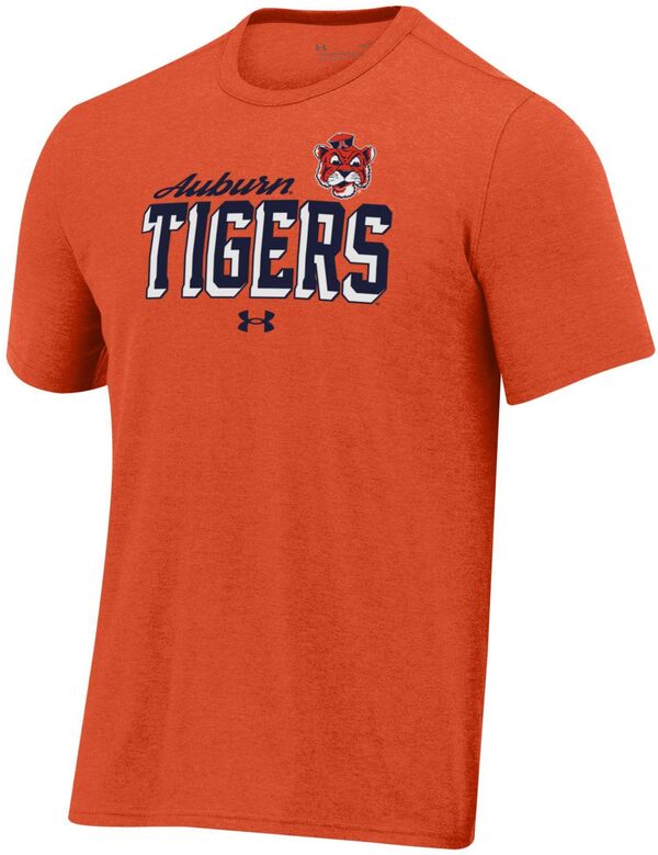 アンダーアーマー メンズ Tシャツ トップス Under Armour Men's Auburn Tigers Heather Orange All Day T-Shirtの通販は