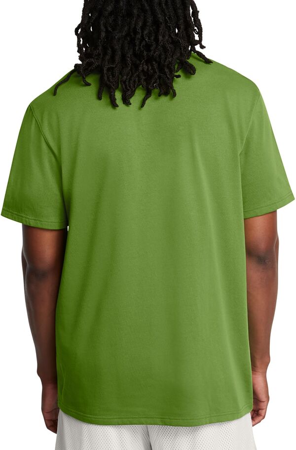 アンダーアーマー メンズ Tシャツ トップス Under Armour Men's Curry Heavyweight Logo T-Shirt Surplus Greenの通販は