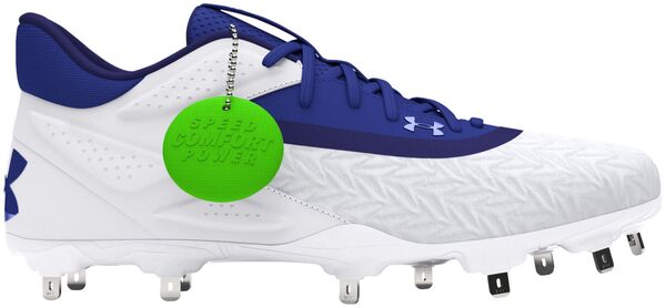 アンダーアーマー メンズ スニーカー シューズ Under Armour Men's Yard MT 3.0 Metal Baseball Cleats White/Royalの通販は
