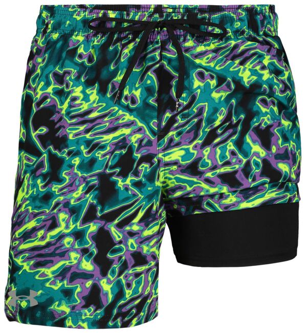 アンダーアーマー メンズ ハーフパンツ・ショーツ 水着 Under Armour Men's Compression Lined 18 in. Volley Swim Shorts Circuit Tealの通販は
