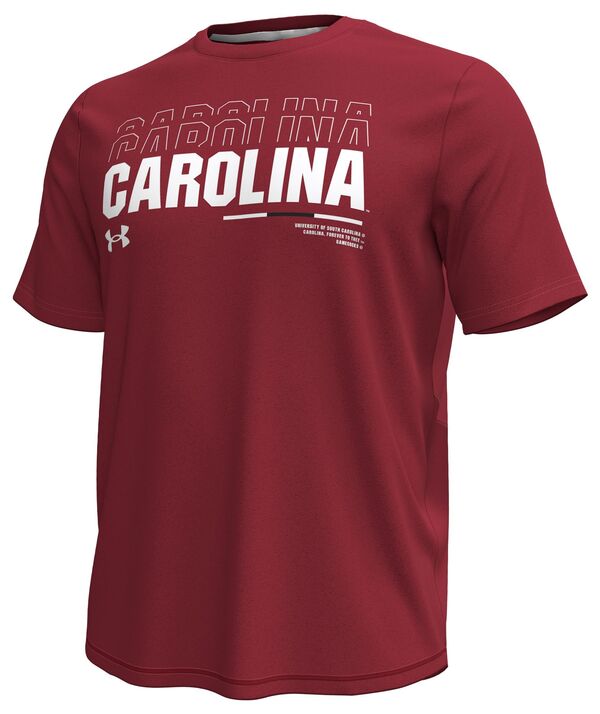 アンダーアーマー メンズ Tシャツ トップス Under Armour Men's South Carolina Gamecocks Cardinal Knockout T-Shirtの通販は