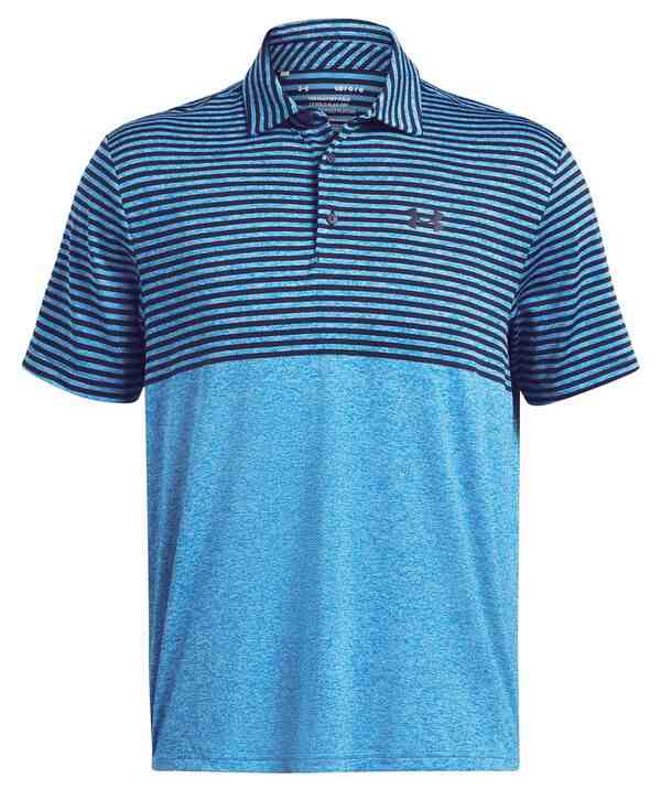 アンダーアーマー メンズ ポロシャツ トップス Under Armour Men's Playoff 3.0 Stripe Golf Polo Photon Blue