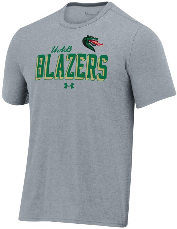 アンダーアーマー メンズ Tシャツ トップス Under Armour Men's UAB Blazers Heather Grey All Day T-Shirtの通販は