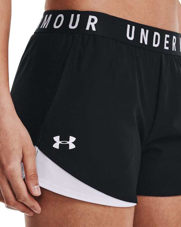 アンダーアーマー レディース ハーフパンツ・ショーツ ボトムス Under Armour Women's Play Up 3.0 Shorts Black/White/White